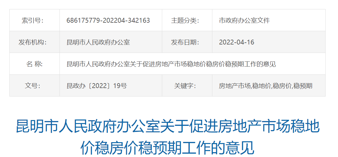 云南昆明：加快商業(yè)商務用房去化 紓解疫情期間房企困難